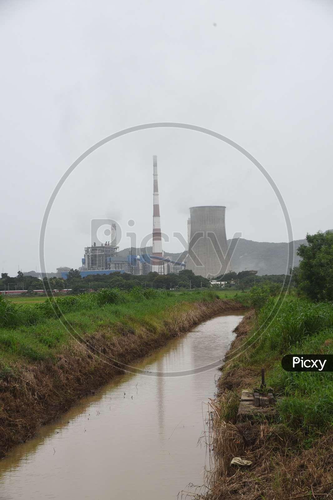 Irrigation canal near Vijayawada thermal power plant