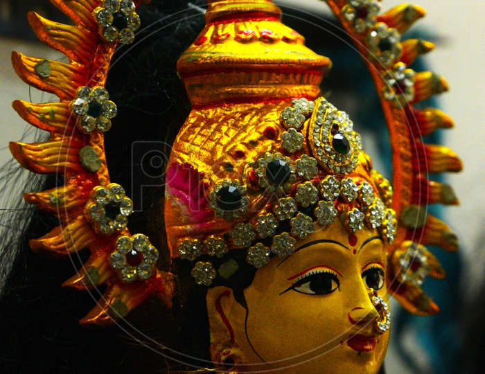 Decorated Hindu Goddess statue