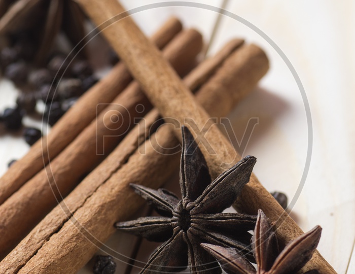 Star Anise, Black Pepper, Cinnamon sticks