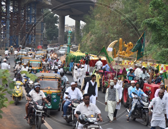 Muslim Procession rally On Road