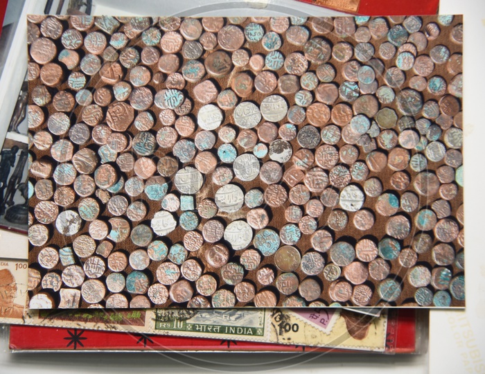 Collection of old coins exhibited