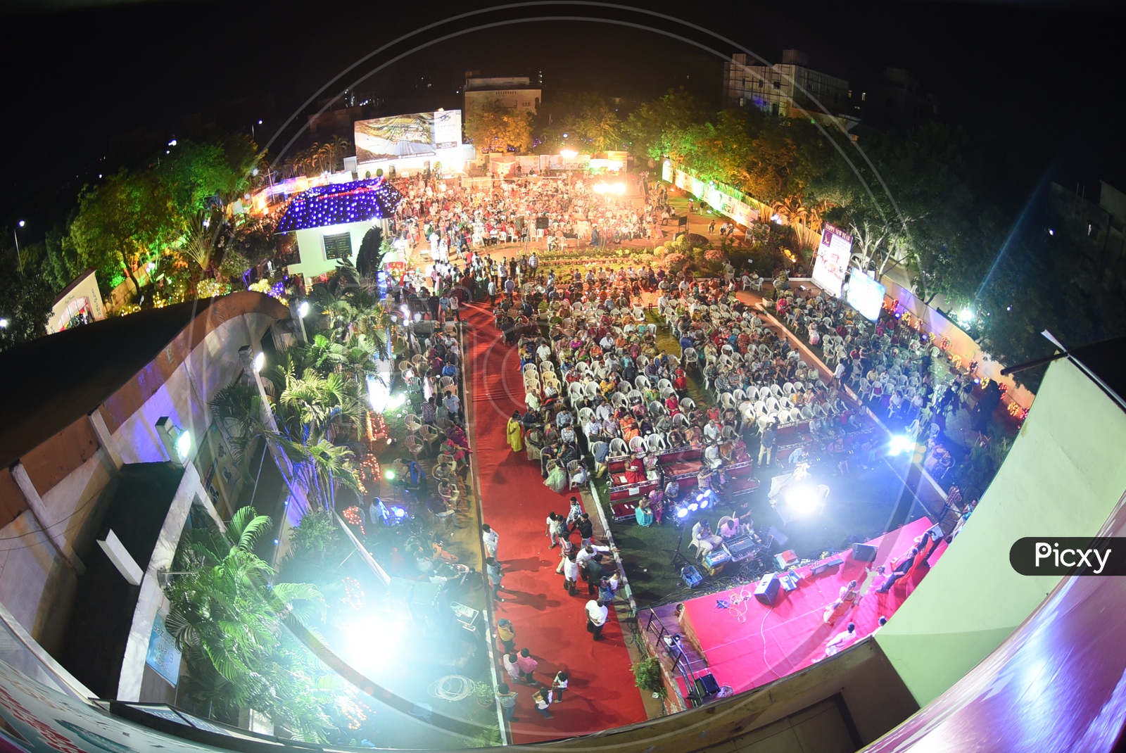 Aerial View of a Party Gathering