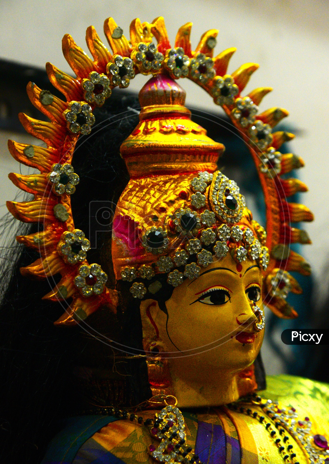 Decorated Hindu Goddess statue