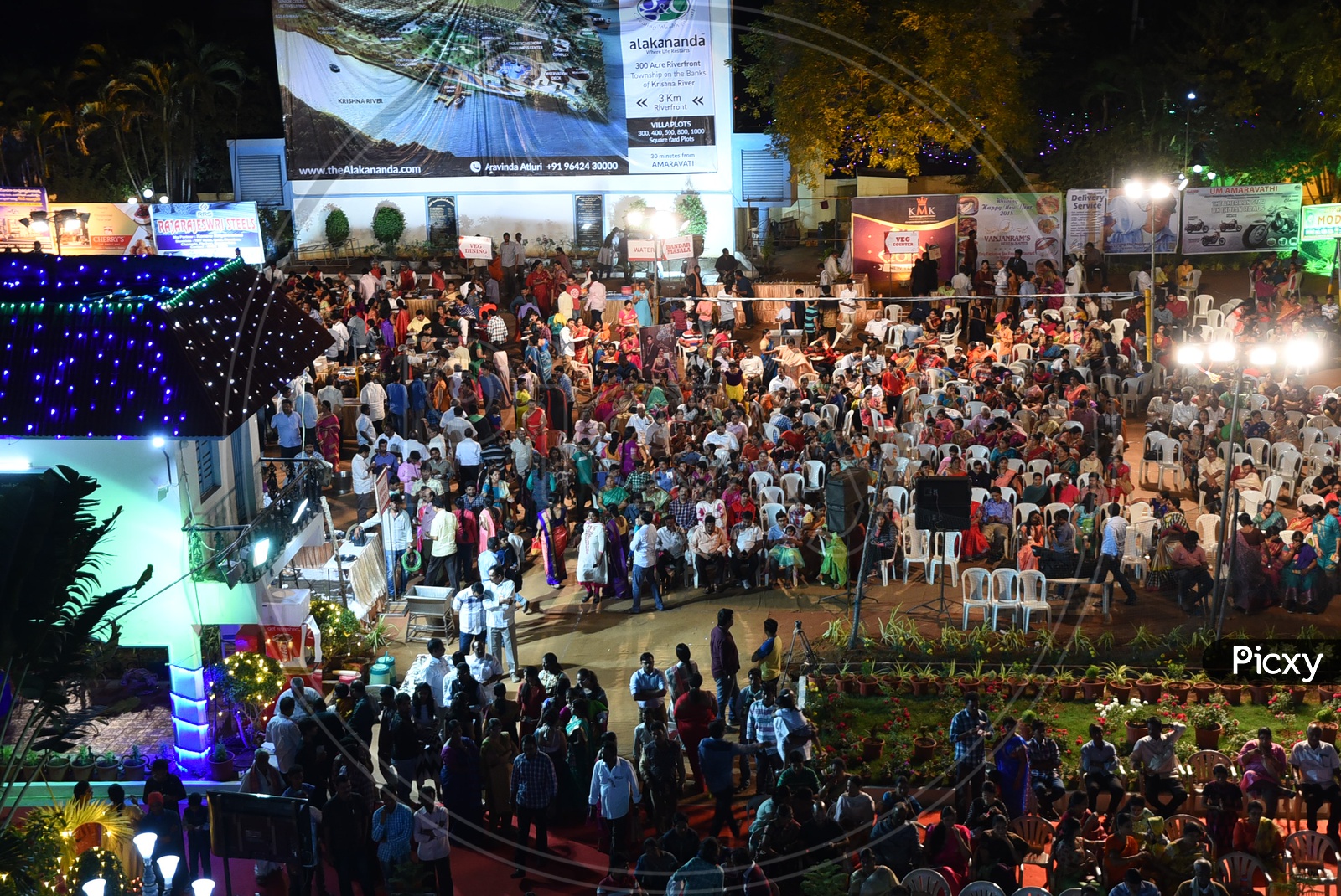Aerial View of a Party Gathering