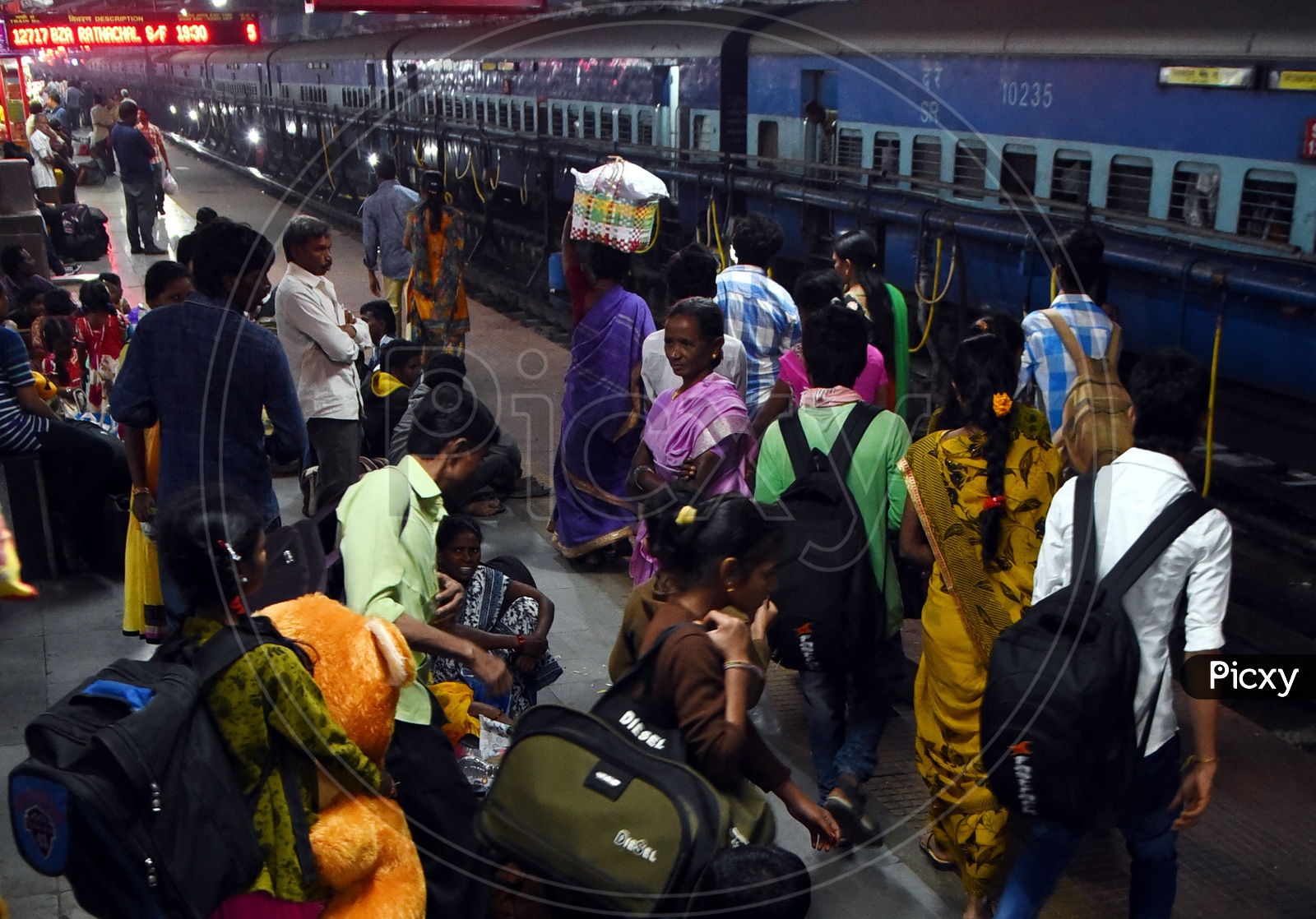 People at Vijayawada railway station