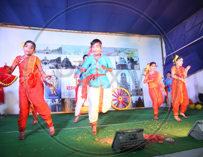School Students Performing On Stage