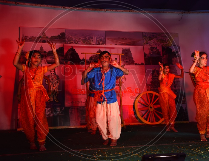School Students Performing On Stage