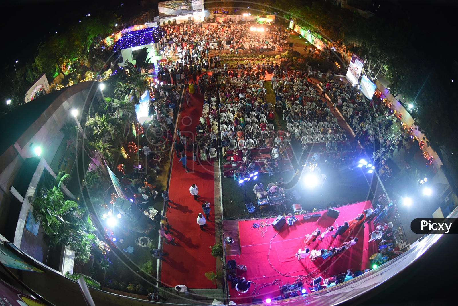 Aerial View Of Party Gathering