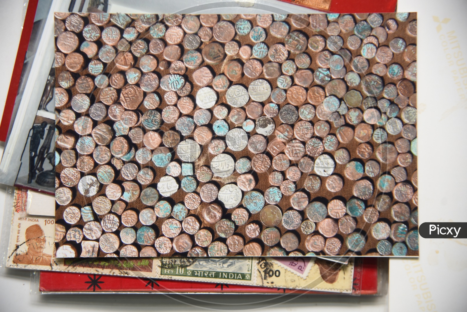 Collection of old coins exhibited