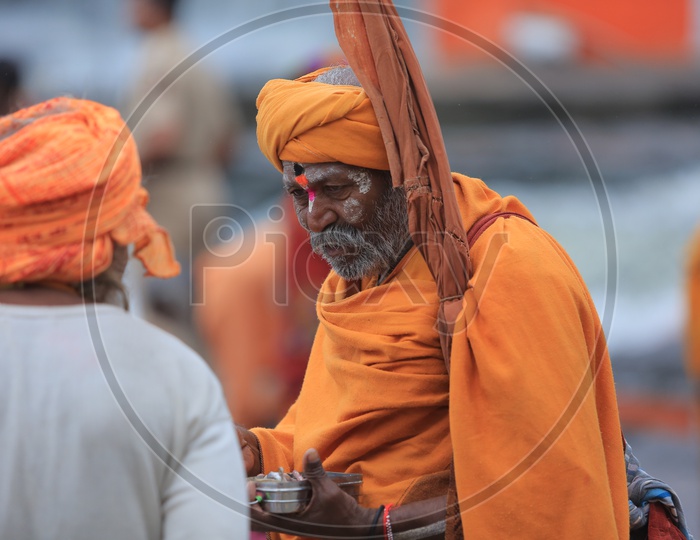 Hindu Baba Or Sadhus In  Kumbh Mela
