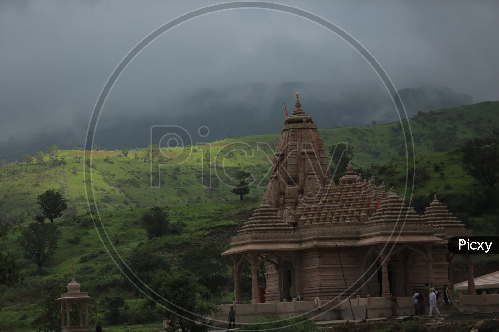 Gorakhnath Temple With Sahayadri Mountain Range In Background