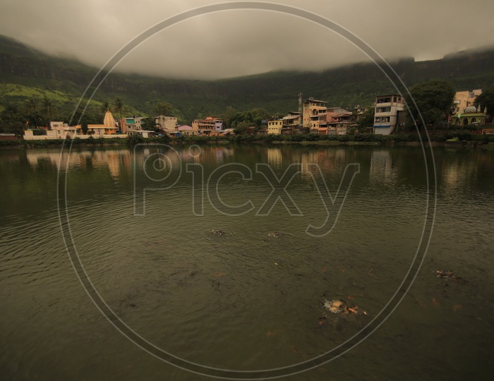 Reflection Of Western Ghats in Pond Water