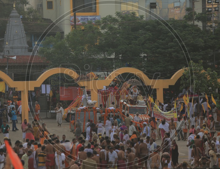The crowd gathering at Nashik Khumb Mela, 2015