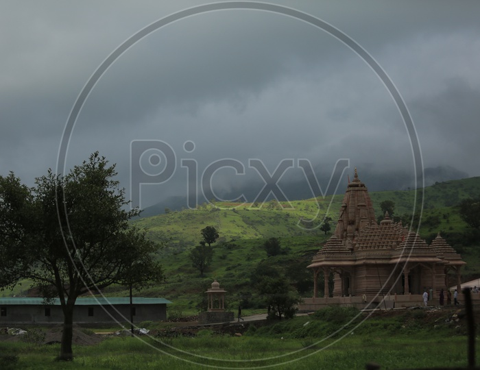 Gorakhnath Temple With Sahayadri Mountain Range In Background