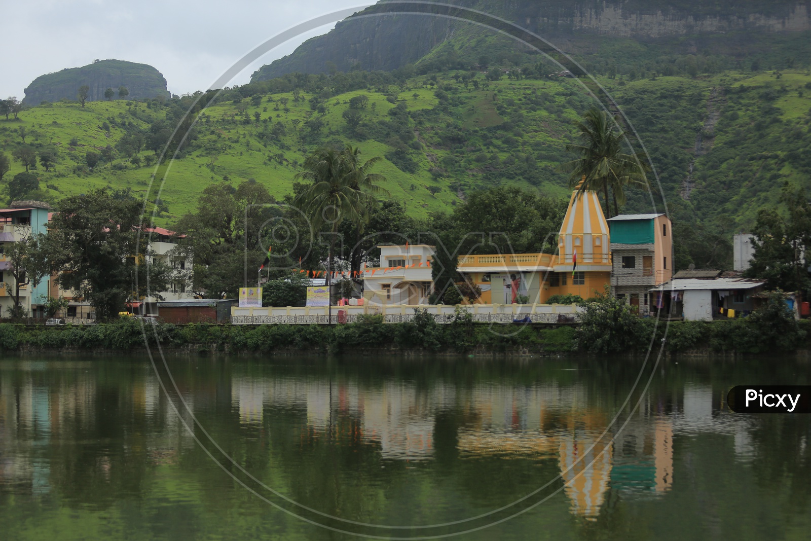 Reflection Of Western Ghats in a Pond Water