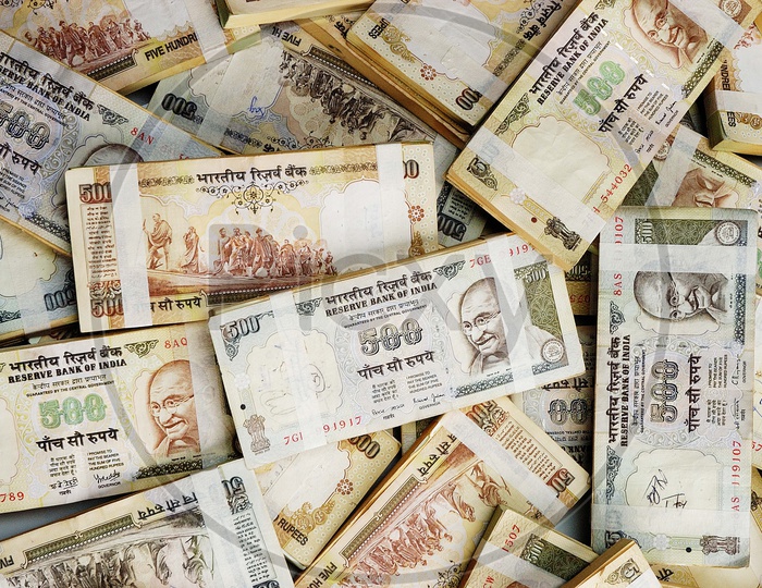 500 Rupee Old Indian currency notes