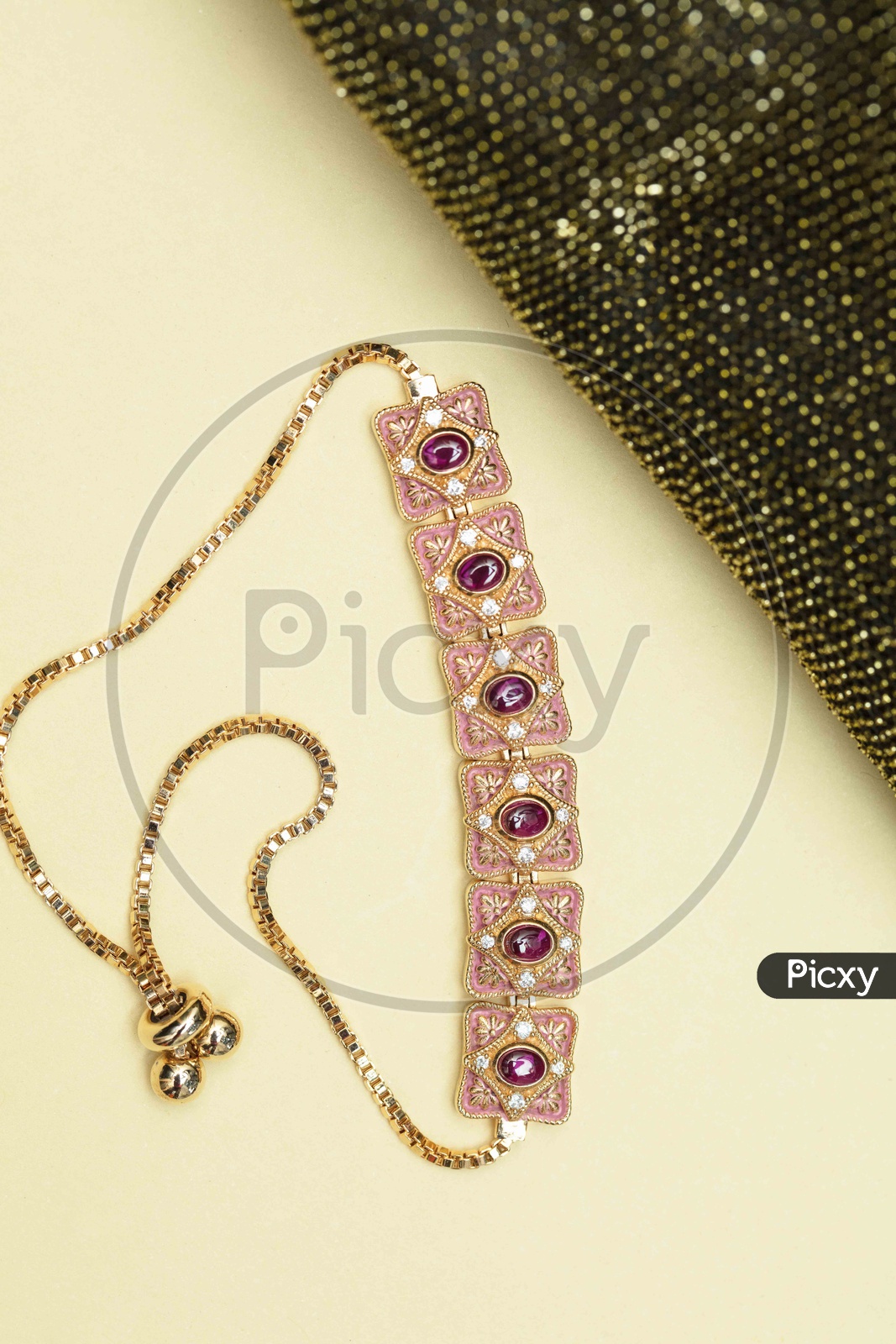 Pink gem stone fancy Bracelet