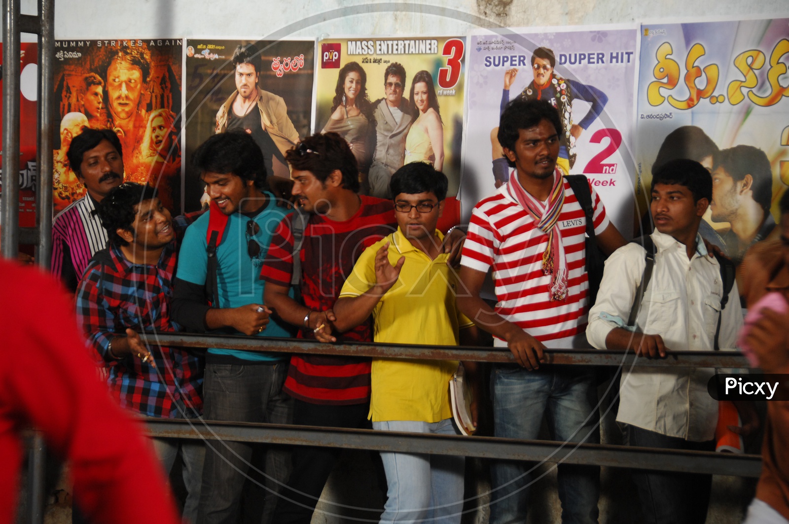 Image of Crowd in a queue to buy movie tickets-FN398108-Picxy