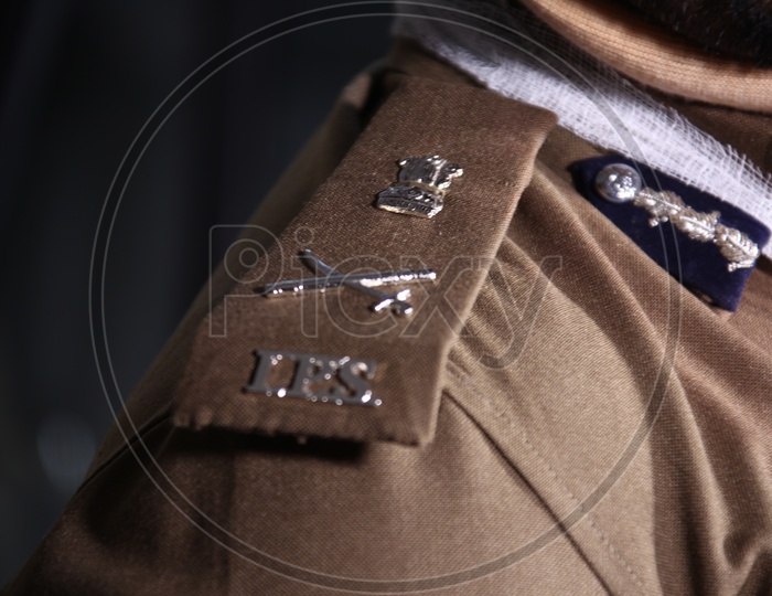 Police rank and badge of an IPS officer
