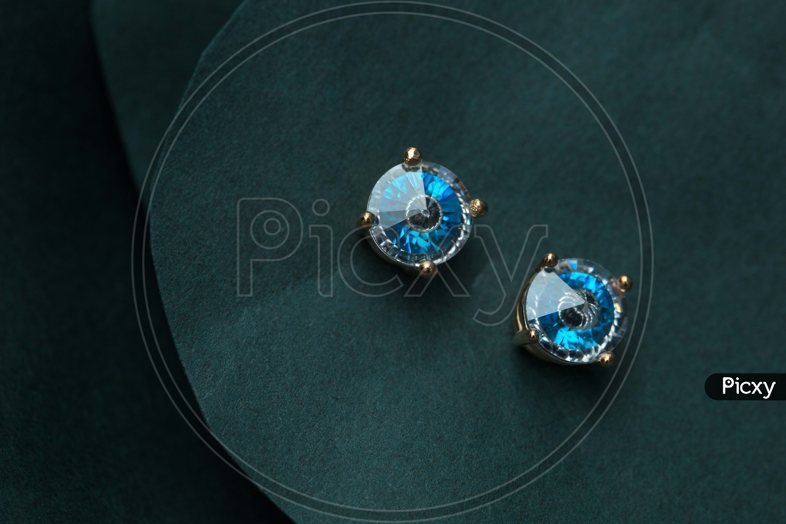 Blue stone earrings