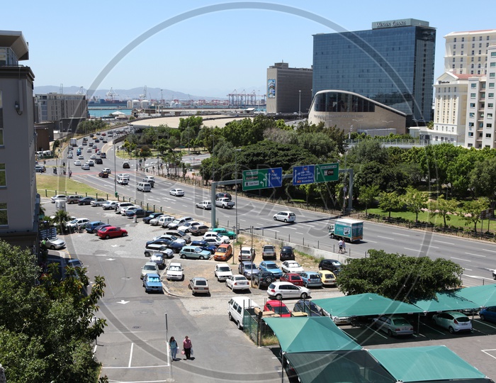 Roadways of Cape Town with Buildings