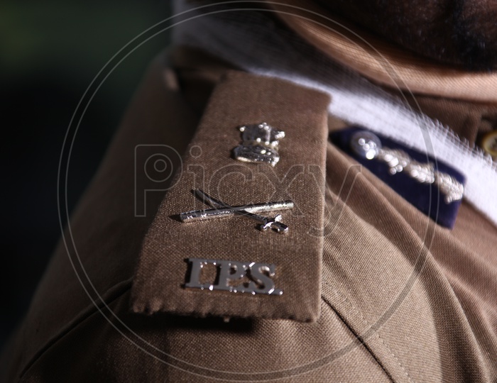 Police rank and badge of an IPS officer