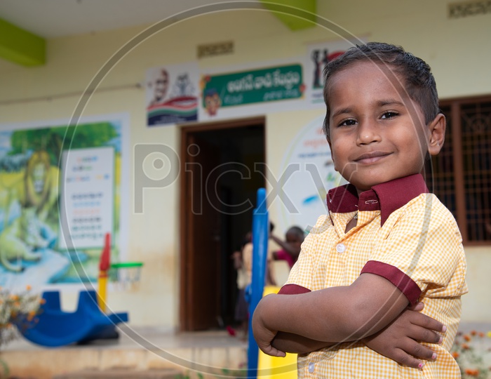 Smiling Anganwadi student