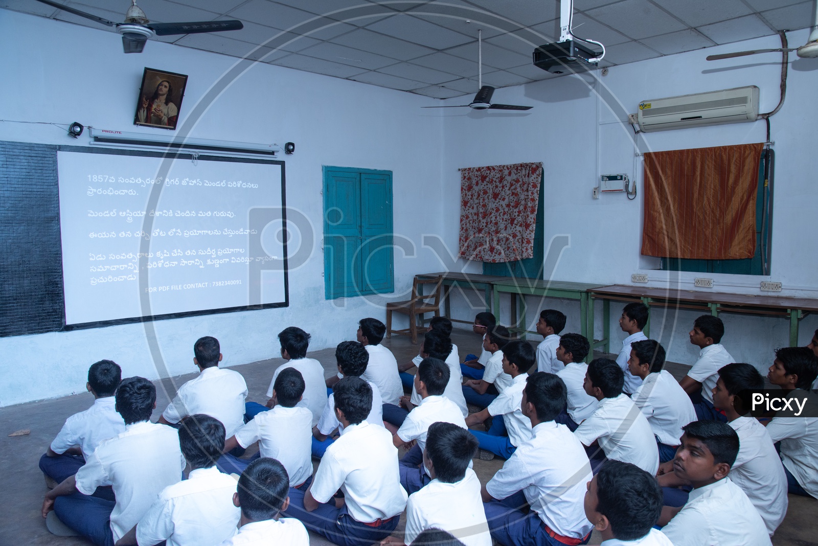 Students in a digital classroom