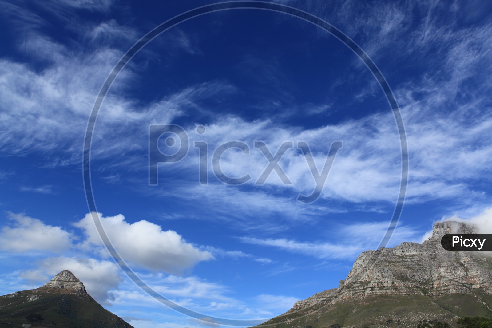 Swiss Alps with blue sky
