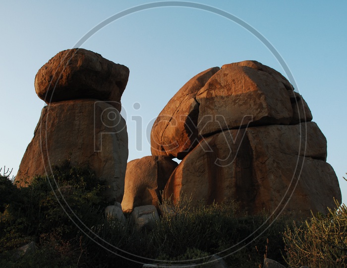 Massive Granite Boulders balancing on one another