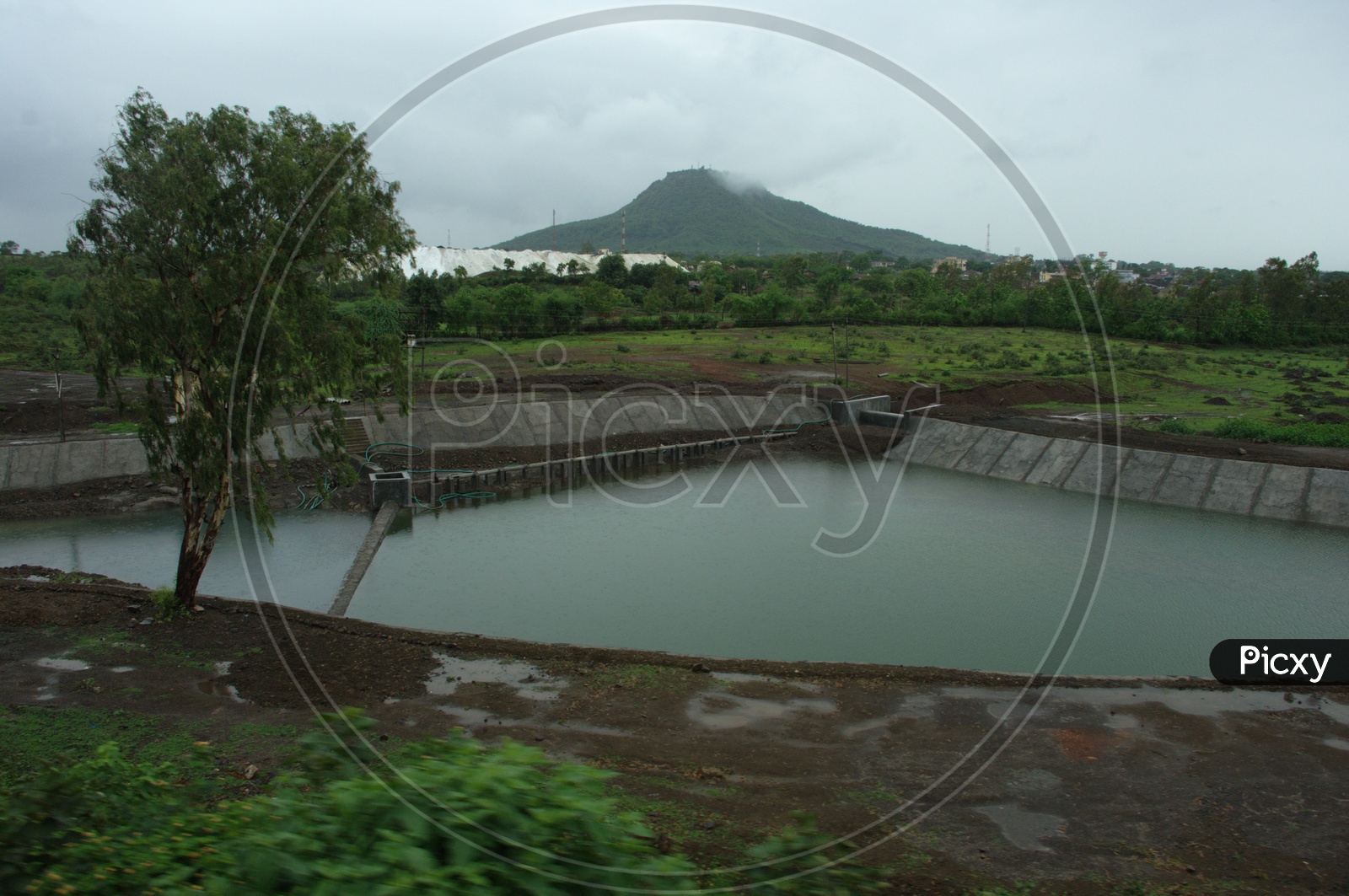 Water Channels On the Outskirts Of a Rural Area
