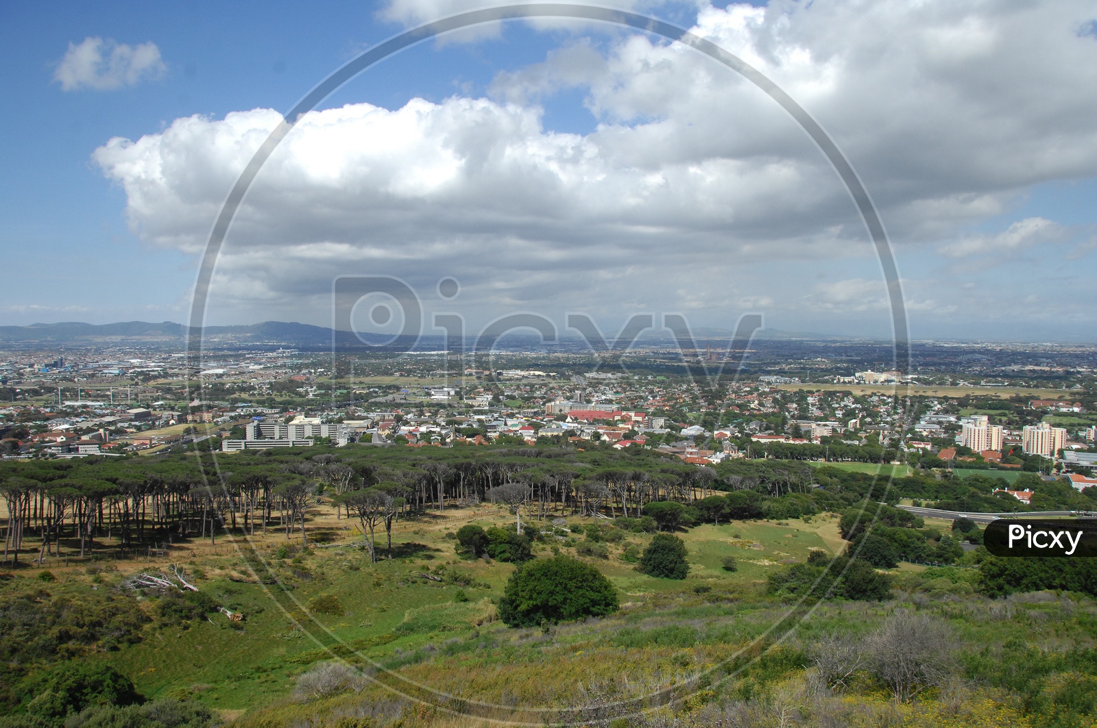 Landscape view of Cape Town city