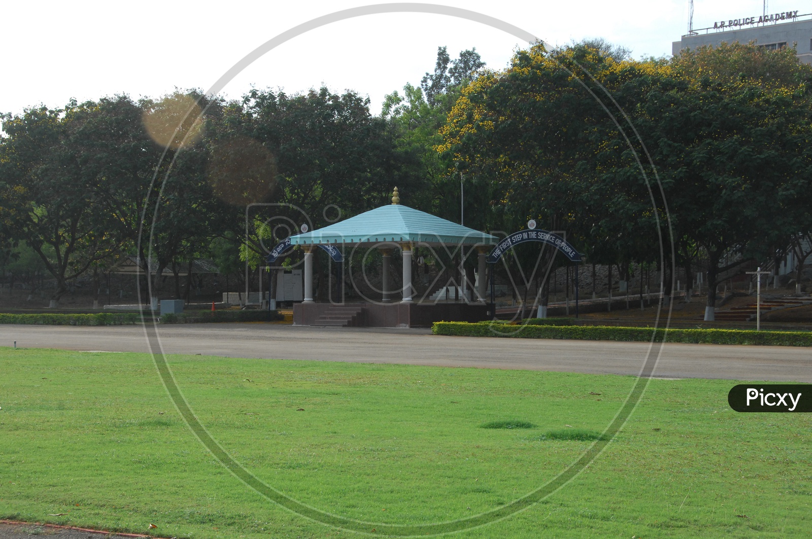 Gazebo in front of the Police Academy