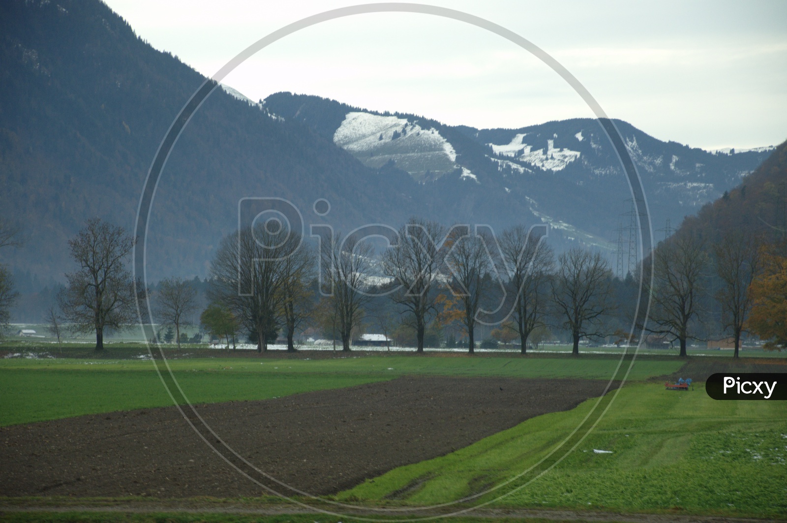 Agricultural Farm lands In Swiss Alps
