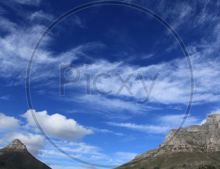 Swiss Alps with blue sky