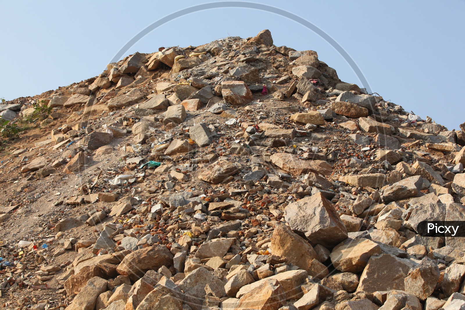 rocks and waste materials