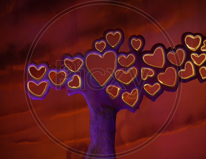 Love shaped tree