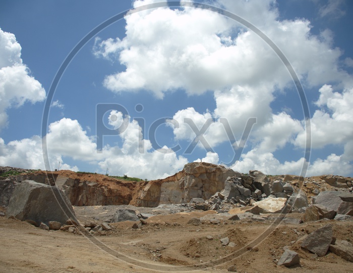 Open cast mining of Granite Quarry