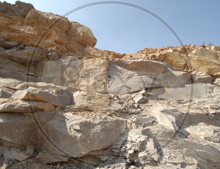 Structures of a Massive Granite Rocky hill