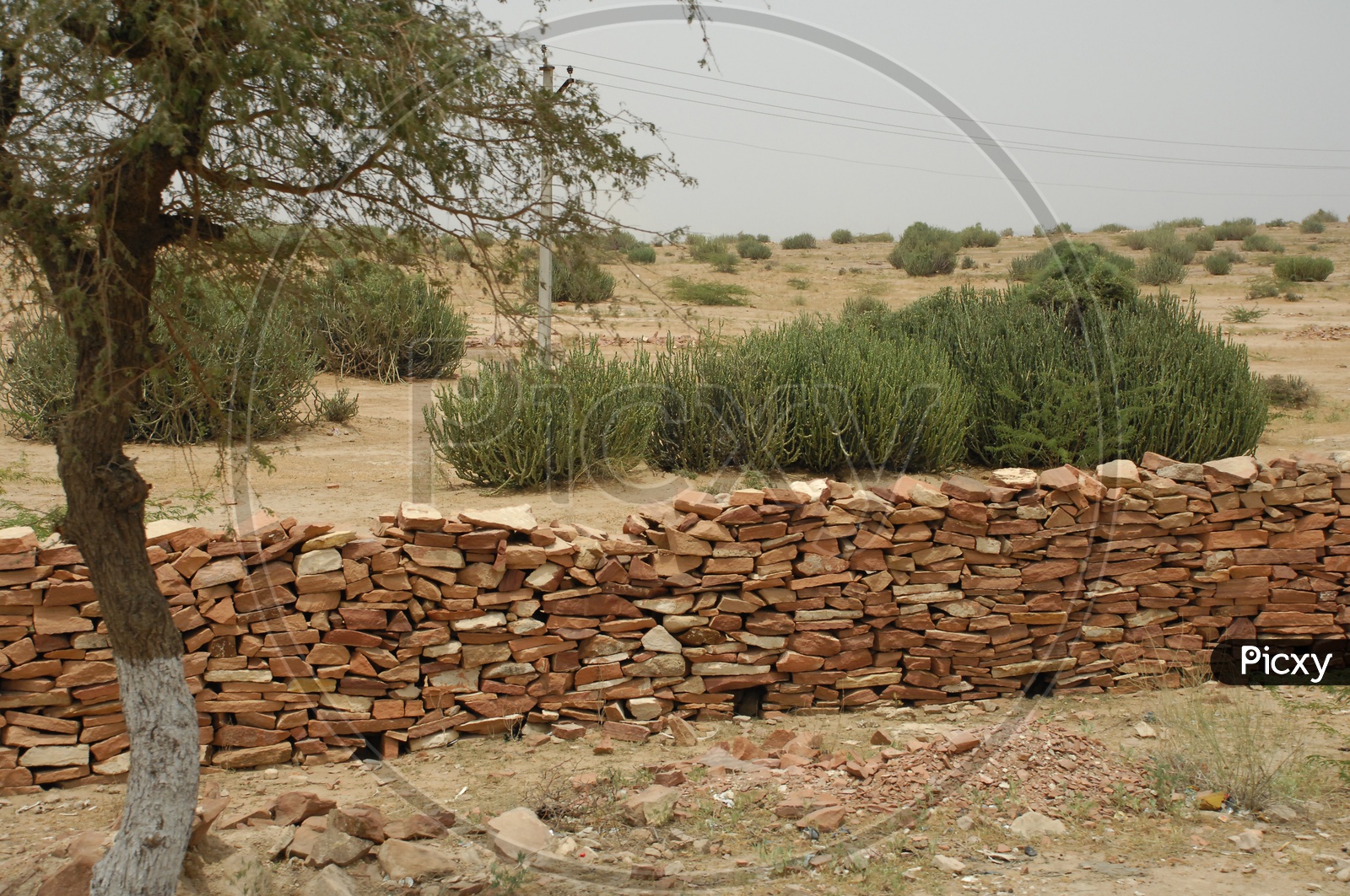 Fencing Walls  Constructed with rocks