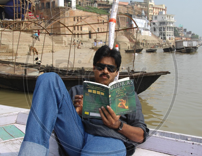 Tollywood actor Pawan Kalyan reading books