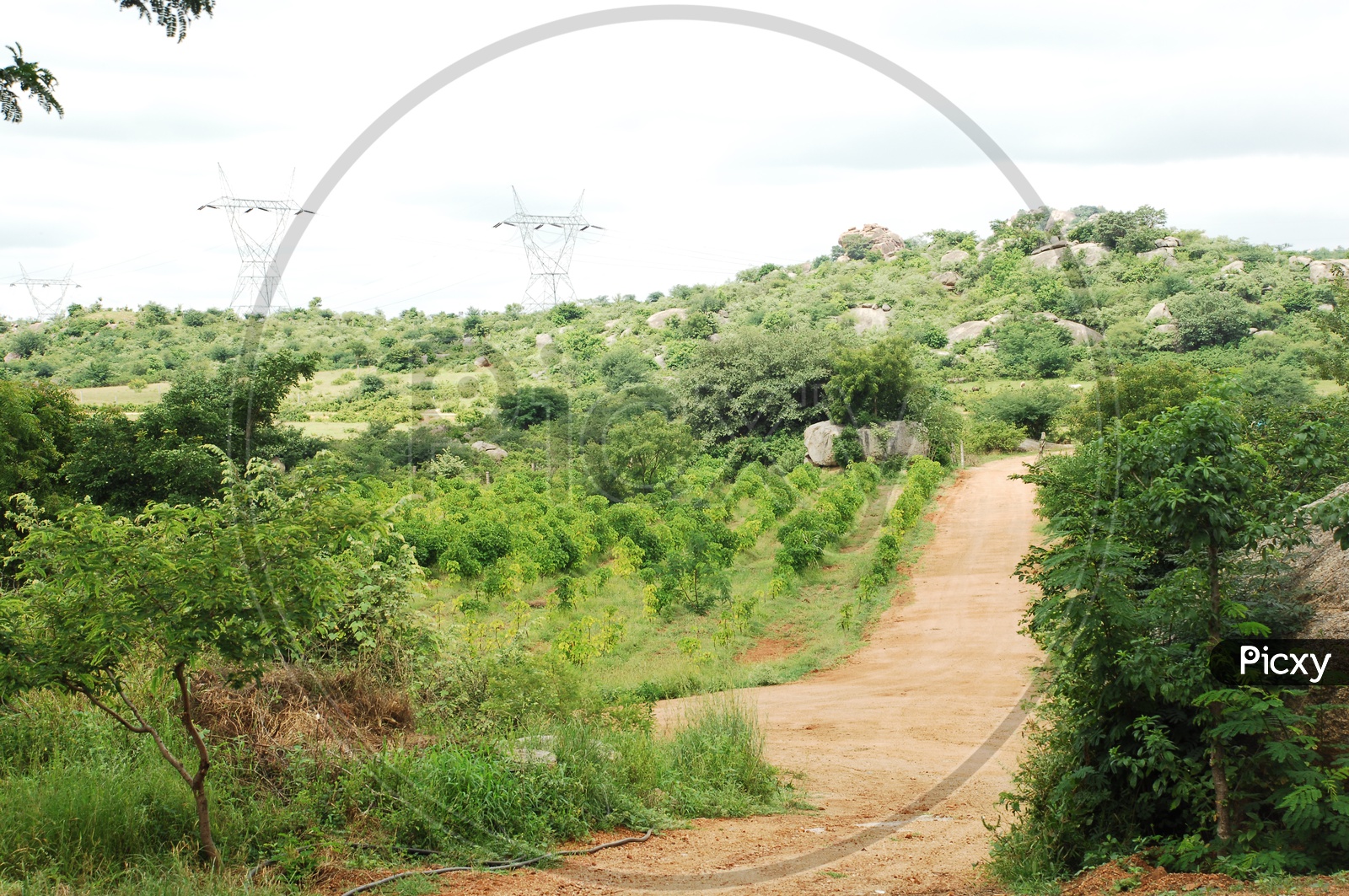Pathways To Hills In Rural Villages