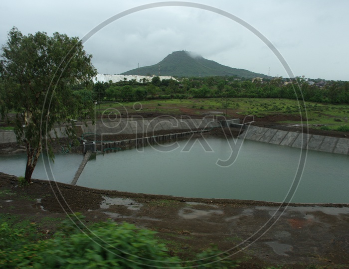 Water Channels On the Outskirts Of a Rural Area