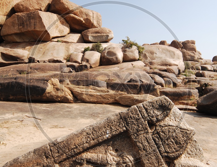Boulders of Hampi and the ruins