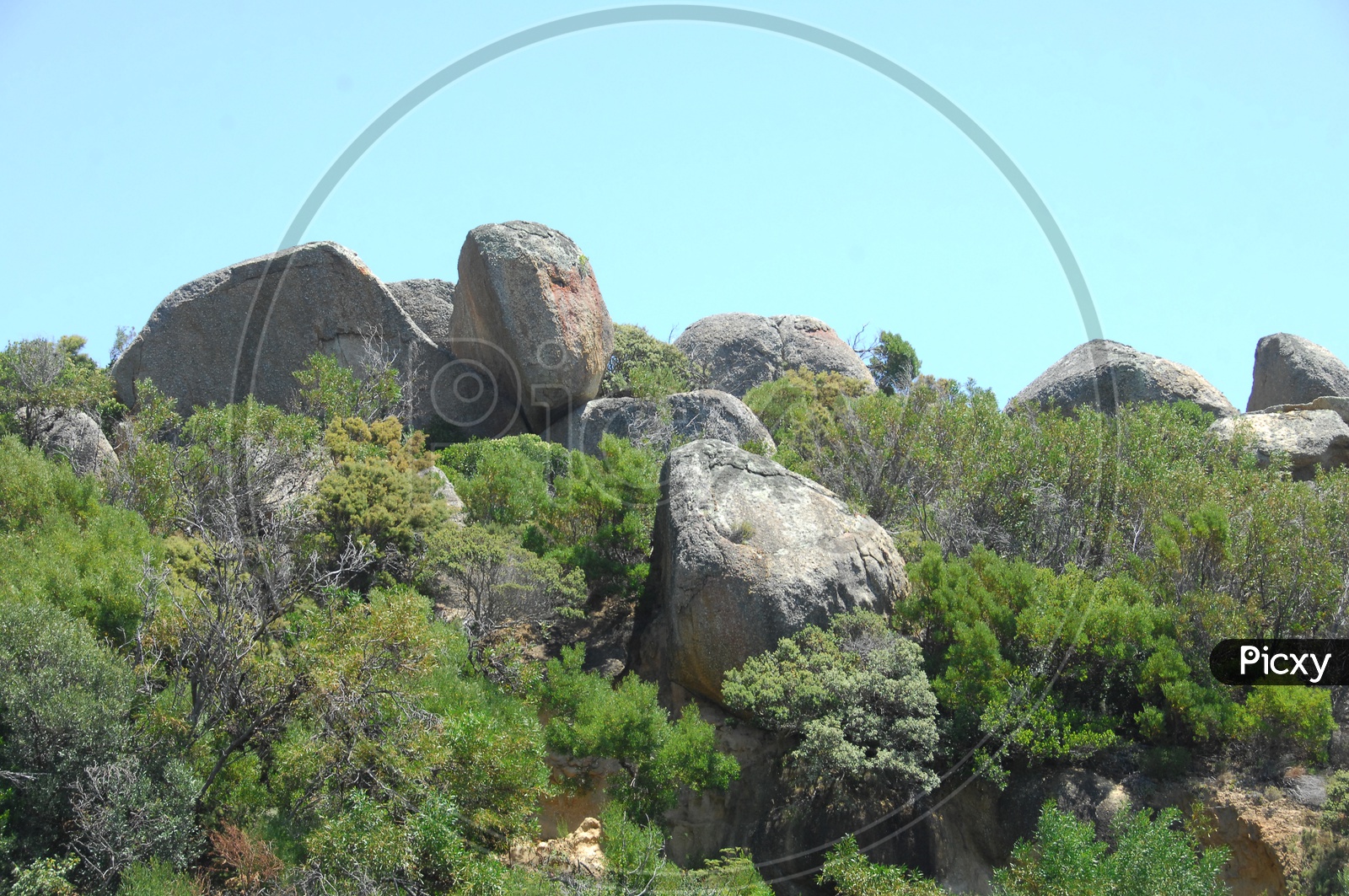 Boulders on a hill