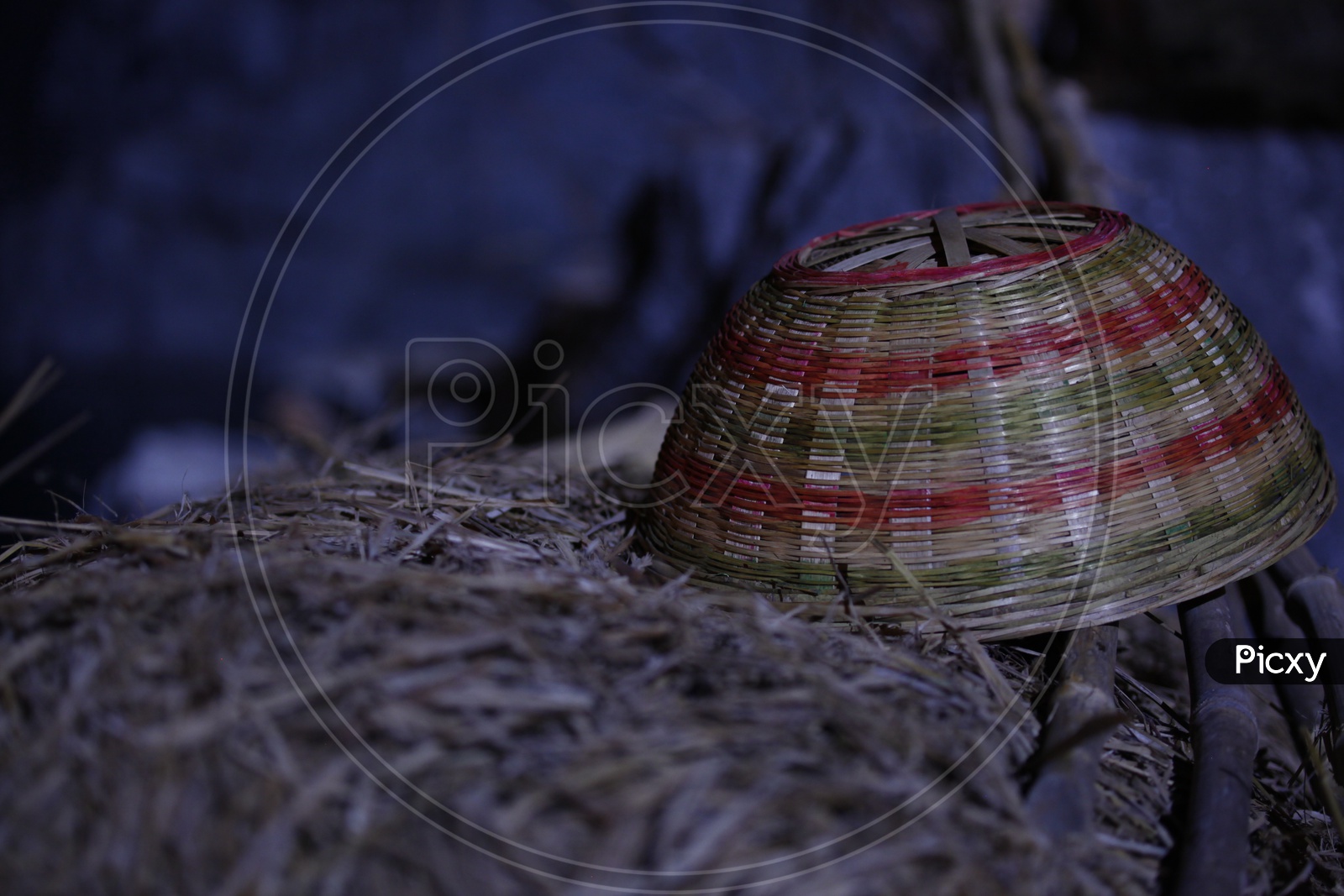 Bamboo woven basket