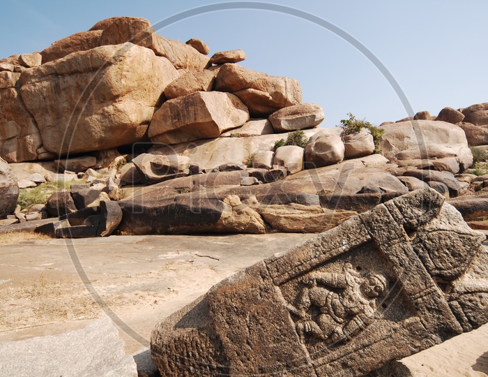 Boulders of Hampi and Temple Ruins