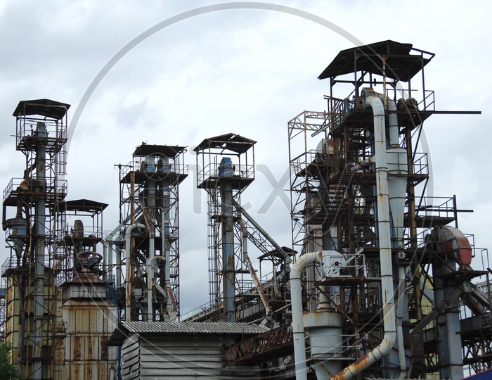 An Industry With Towers And Iron Structures