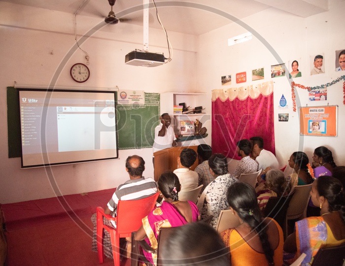 Parents meeting in a primary government school, Vommavaram