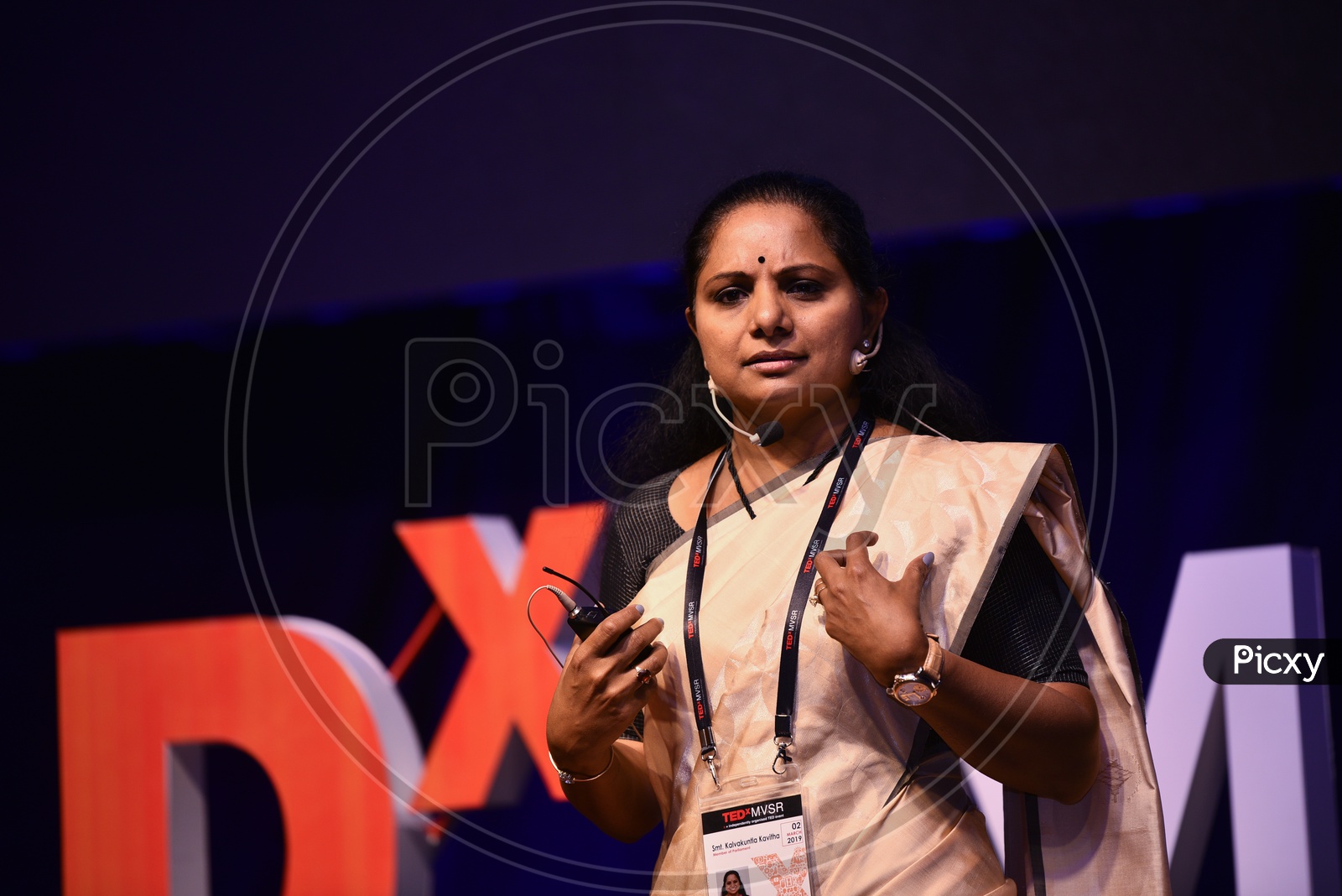 Kalvakuntla Kavitha, Member of Parliament, Nizamabad speaking at a TEDx Event in MVSR Engineering College